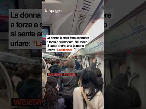 Borseggiatrice cacciata dalla metro di Roma, passeggeri urlano: “Lapidatela” #shorts