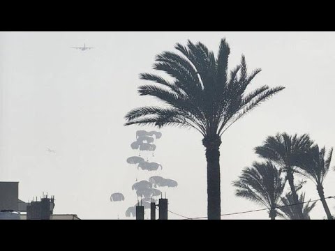 Aerei Usa lanciano nella Striscia di Gaza 38mila pasti, ma non sono inclusi acqua e medicinali
