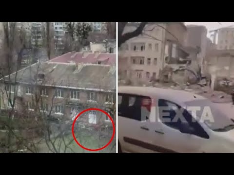 Missili ipersonici russi su Kiev: i bimbi in fuga dall’asilo e un edificio raso al suolo