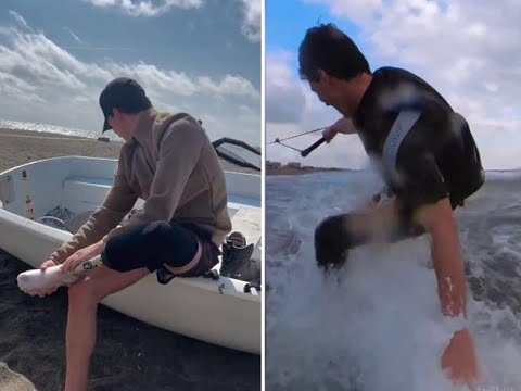 Matteo Mariotti torna sul surf dopo il morso dello squalo e l’amputazione: Credete in voi