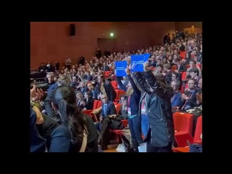 La protesta contro la violenza di genere durante il Congresso del Pse a Roma