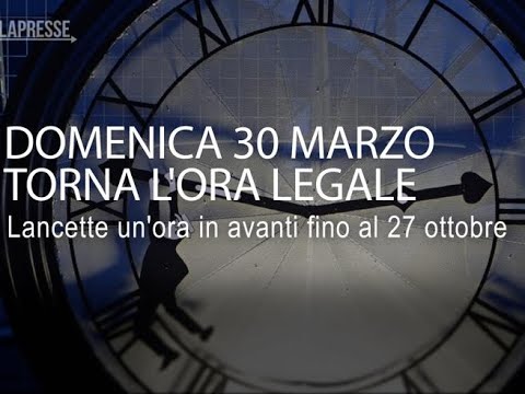Il 30 marzo torna l’ora legale: alle 2 di notte lancette avanti di un’ora