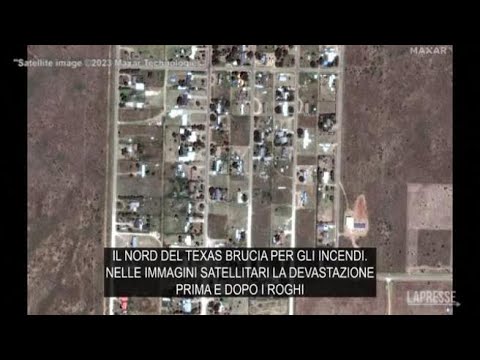 Il Texas prima e dopo gli incendi, la devastazione vista dal satellite