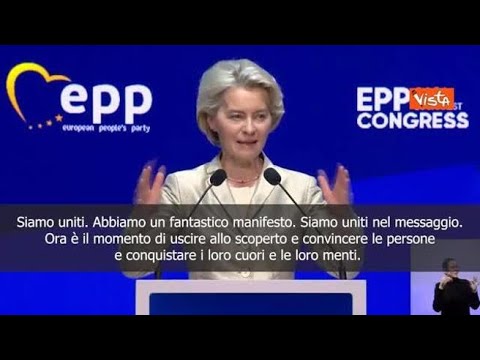 Europee, von der Leyen candidata per il Ppe: “Vinciamo queste elezioni”