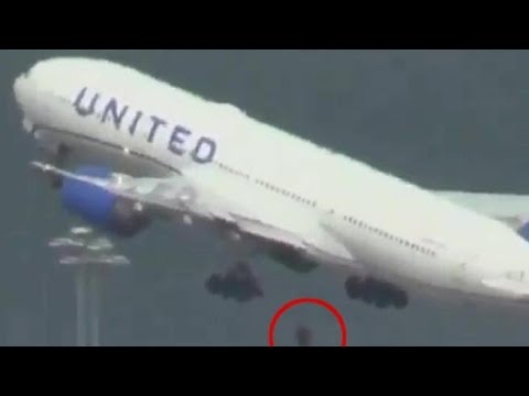 Il Boeing 777 della United Airlines perde uno pneumatico durante il decollo
