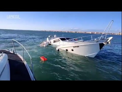Ostia, affonda yacht di 20 metri: il comandante salvato dalla Capitaneria di porto