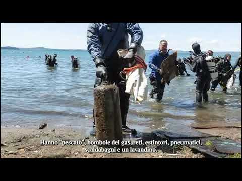 Bombole del gas, estintori, pneumatici: ecco cosa c’era nel lago di Bolsena