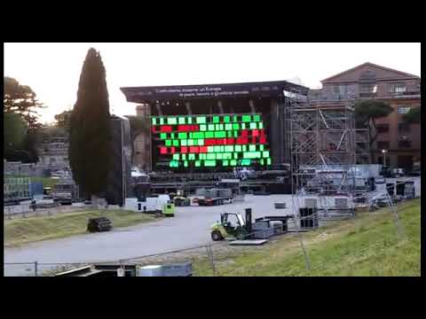 Roma, ecco il palco per il Concertone del Primo Maggio al Circo Massimo