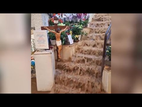 Maltempo: l’impressionante allagamento al santuario di Montichiari