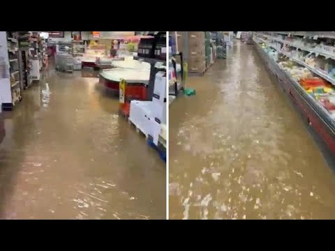 Il supermercato Esselunga di Milano Gessate è finito sott’acqua