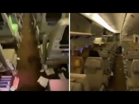Singapore airlines, la devastazione dentro l’aereo colpito dalla turbolenza