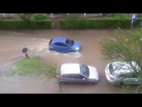 Allagamenti a Longuelo, un fiume d’acqua ha travolto il quartiere di Bergamo