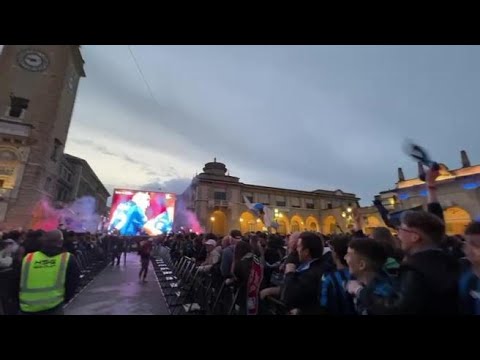 Atalanta, a Bergamo la gioia dei tifosi (2-0 nel 1° tempo)