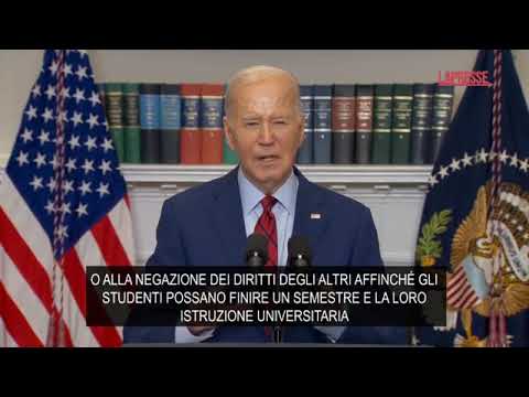 Biden sulle proteste studentesche nei campus statunitensi: «In America non c’è posto per l’anti…