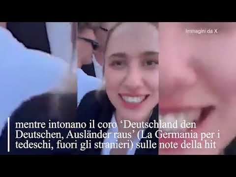 Cori anti-stranieri e saluti nazisti sulle note di Gigi D’Agostino: il video dei giovani vip te…