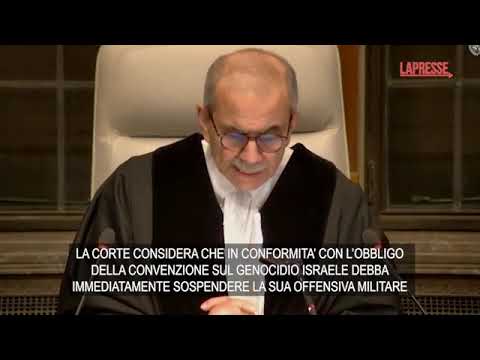 Il video della lettura della sentenza dell’Aja: «Israele deve sospendere l’offensiva militare a…