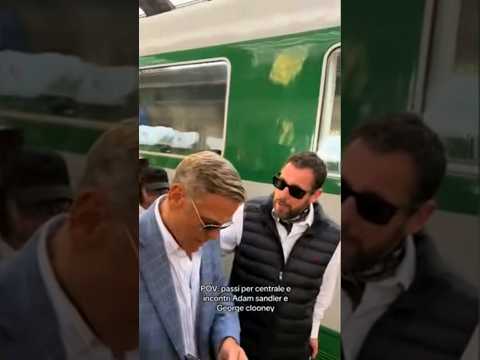 George Clooney e Adam Sandler girano un film alla Stazione Centrale di Milano #shorts #news