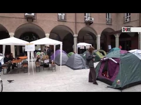 Bologna, all’Università la tendopoli pro Palestina degli studenti