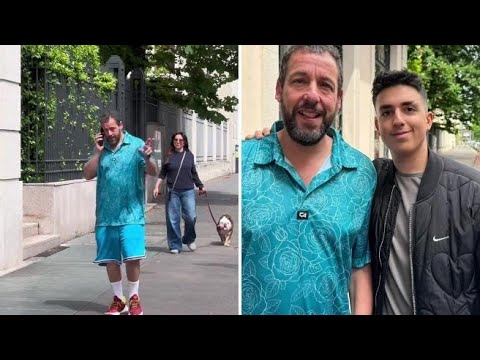 Adam Sandler a Milano, lo stupore dei fan che lo incontrano (in maglietta e bermuda azzurri)