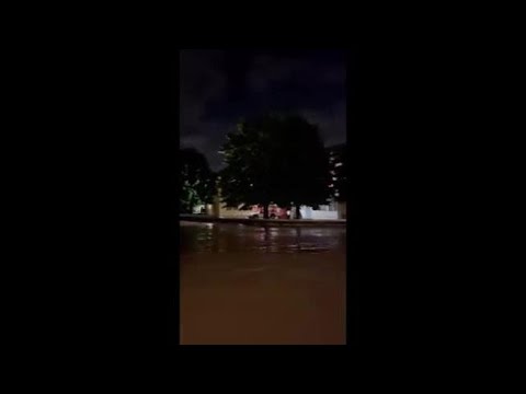 Vicenza, la piena del fiume Bacchiglione