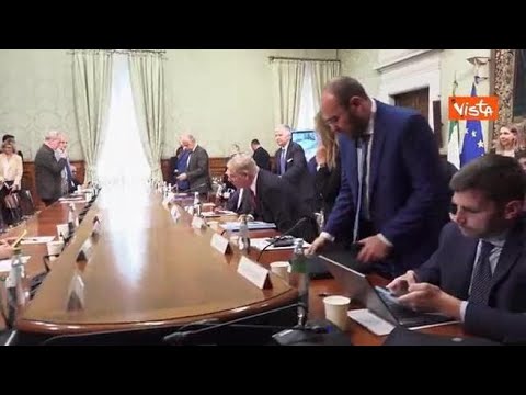 Cabina di regia sul Pnrr con la premier Giorgia Meloni a Palazzo Chigi