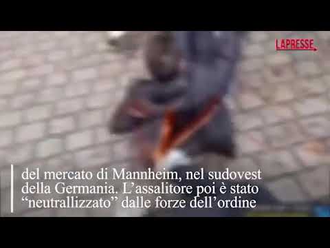 Attacco con coltello a Mannheim, in Germania: in un video il momento dell’aggressione