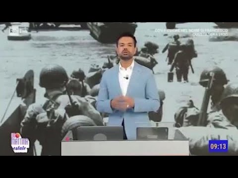 Gaffe del conduttore di ‘Unomattina Estate’: “Oggi lo sbarco in Lombardia”