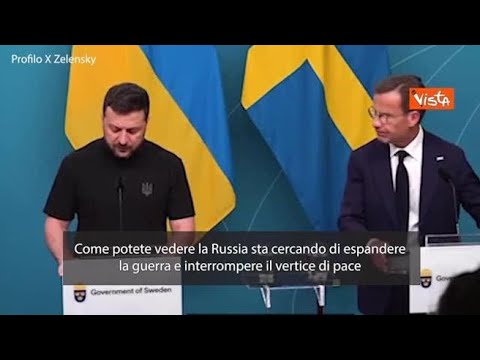 Zelensky in Svezia: “Russia si prepara a provocare le Regioni baltiche”