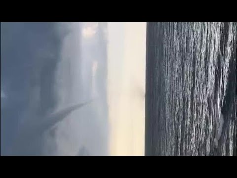 Palese, tromba marina al largo