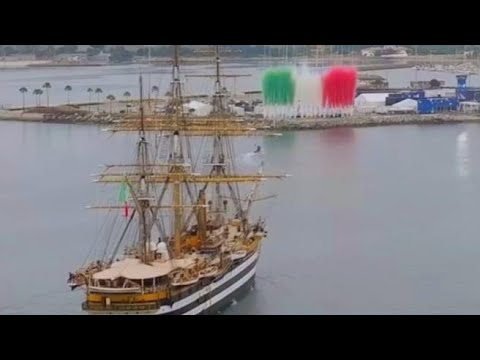 L’arrivo della Amerigo Vespucci a Los Angeles