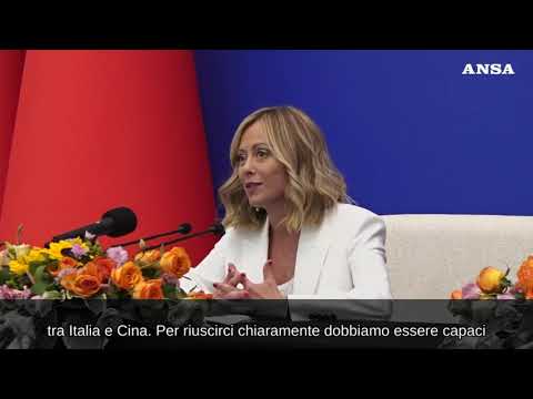 Meloni: “L’obiettivo e’ rendere le relazioni commerciali con la Cina piu’ eque”