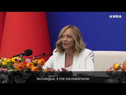 Meloni: “Memorandum con la Cina su auto elettrica e rinnovabili”
