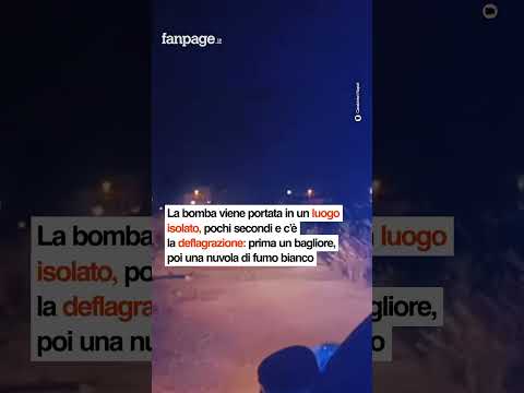 Ecco come i carabinieri fanno brillare un ordigno: il video dell’esplosione della bomba