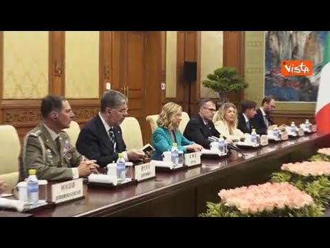 Meloni a Pechino incontra il Presidente cinese Xi Jinping
