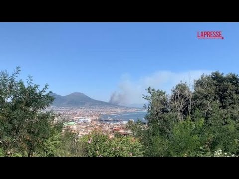 Incendi, ancora fiamme alle pendici del Vesuvio