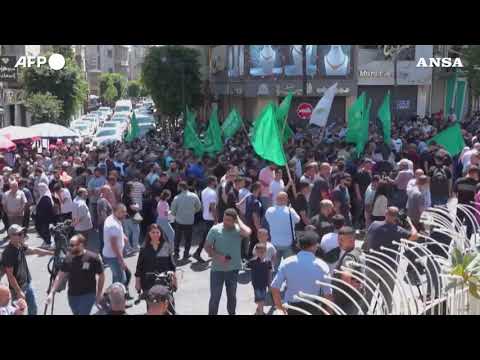 Cisgiordania, palestinesi in strada a Ramallah dopo l’assassinio di Ismail Haniyeh