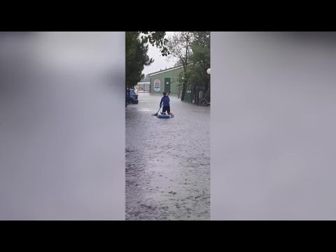 Rosolina, nubifragio in città