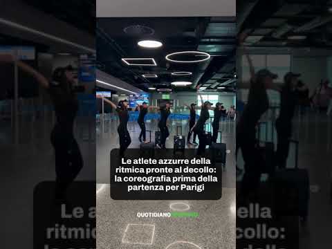 Atlete della ginnastica ritmica in partenza verso Parigi