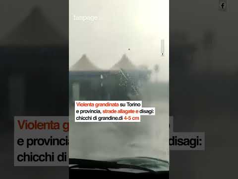 Violenta grandinata su Torino e provincia: chicchi di grandine di 4-5 cm #shorts #news