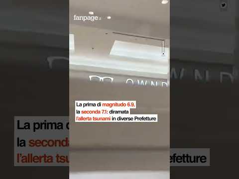 Forte scossa di terremoto in Giappone: trema tutto nelle strade e nei negozi #shorts #news