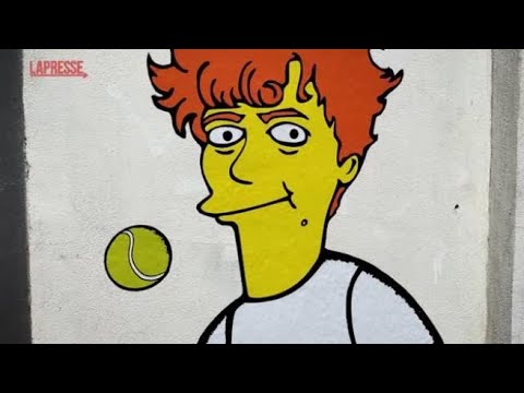 Los Angeles 2028, Sinner versione Simpson nel murale di aleXsandro Palombo