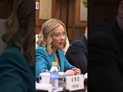 Meloni in visita in Cina: il discorso all’incontro con il presidente Xi Jinping #shorts #news