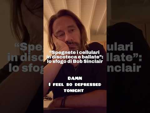 Lo sfogo di Bob Sinclair sui social
