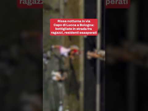 Rissa notturna in via Capo di Lucca a Bologna