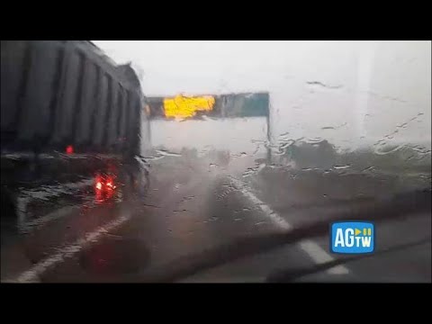 Nubifragio sulla A4, all’altezza di Vicenza
