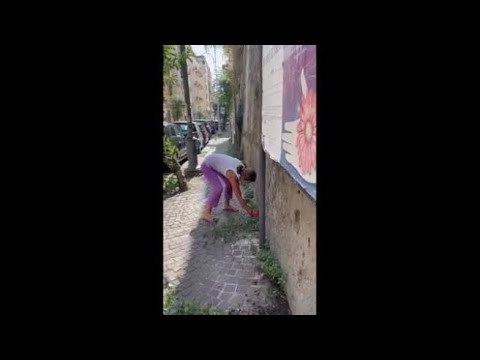 Salerno, via le erbacce e i rifiuti: ma puliscono alcuni volontari