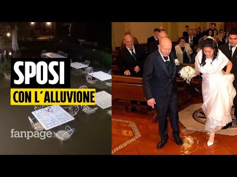 Sposi durante l’alluvione a Rimini: “Non ci siamo scoraggiati, non potevamo rinviare il matrimonio”