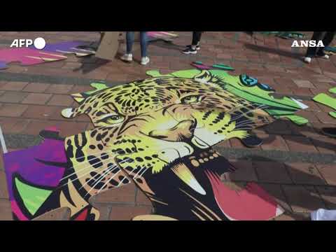 Cop16, maxi-puzzle di Greenpeace presso la sede del vertice a Cali