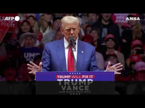 Usa, Trump-show al Madison Square Garden: “Kamala sei licenziata”