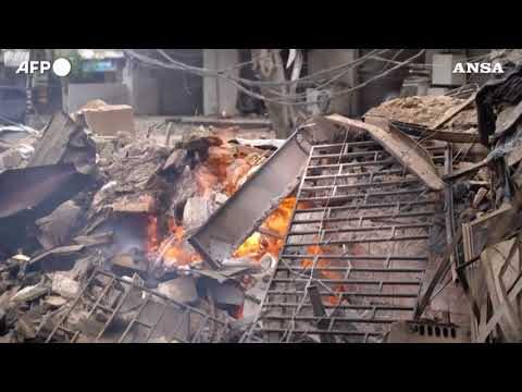 Libano, danni e macerie nella periferia sud di Beirut